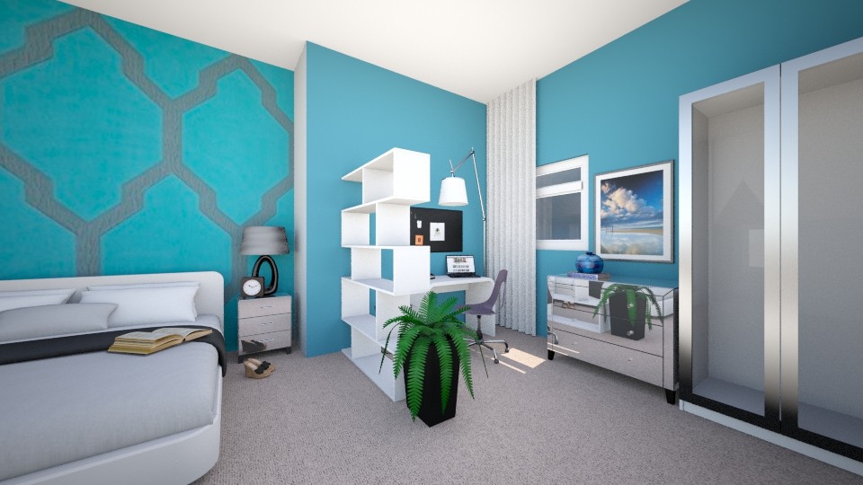 Loft master bedroom digital design